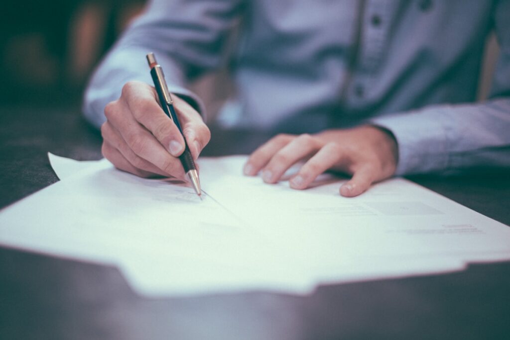 VAT penalty documents with pen UAE