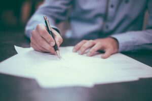 VAT penalty documents with pen UAE